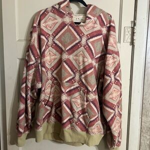 We The Free Pink and Cream Patterned Top